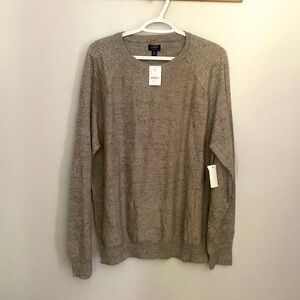 Unisex 100% cotton J. Crew Heather Gray Crew Neck Sweater